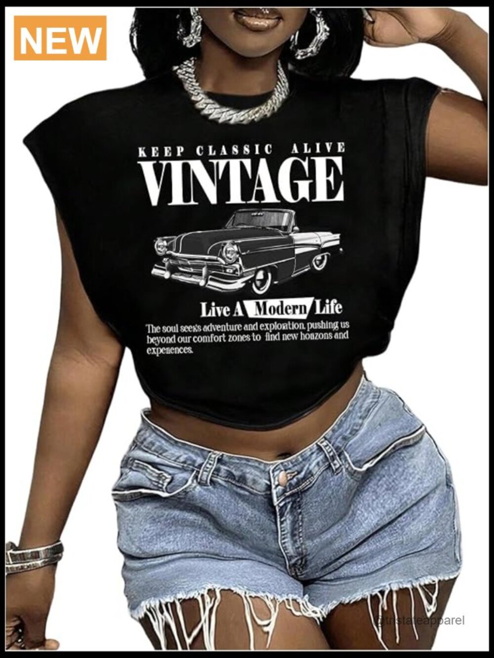 Plus Size Graphic Crop Top Tee Short Sleeve Crew Neck Summer